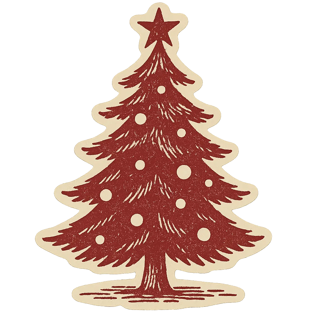 Christmas tree sticker